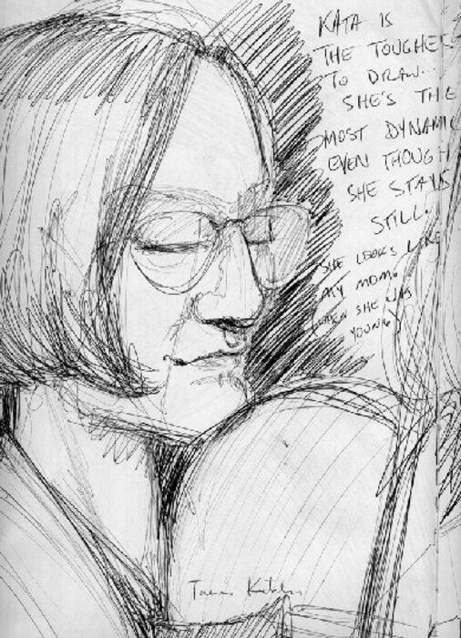 Katalin Tamás — pencil sketch